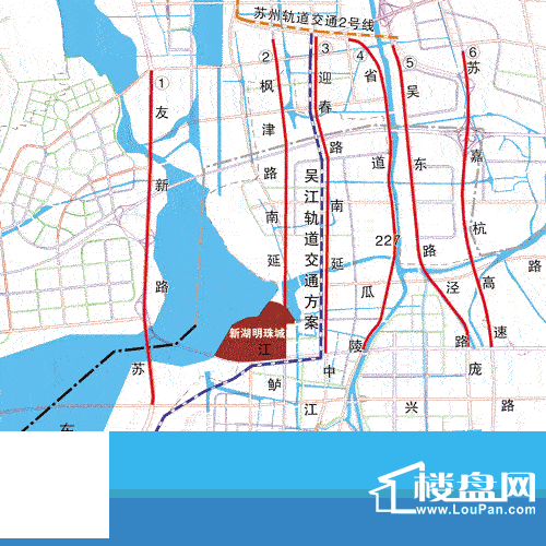 新湖明珠城交通图
