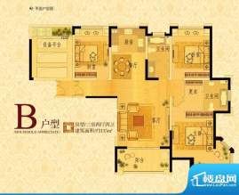中南世纪城户型图B户型 3室2厅面积:135.00平米