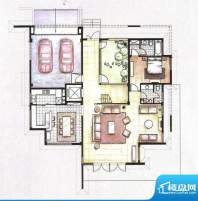 云水谣户型图独栋B型一层 4室5面积:482.00平米