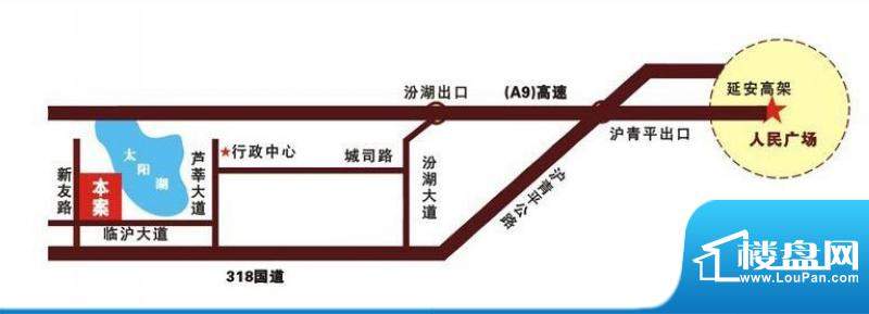江南岸交通图位置