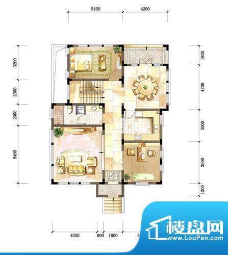 中粮本源户型图小独栋地上一层面积:260.00平米