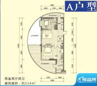 佳兆业东戴河A户型 面积:114.00m平米