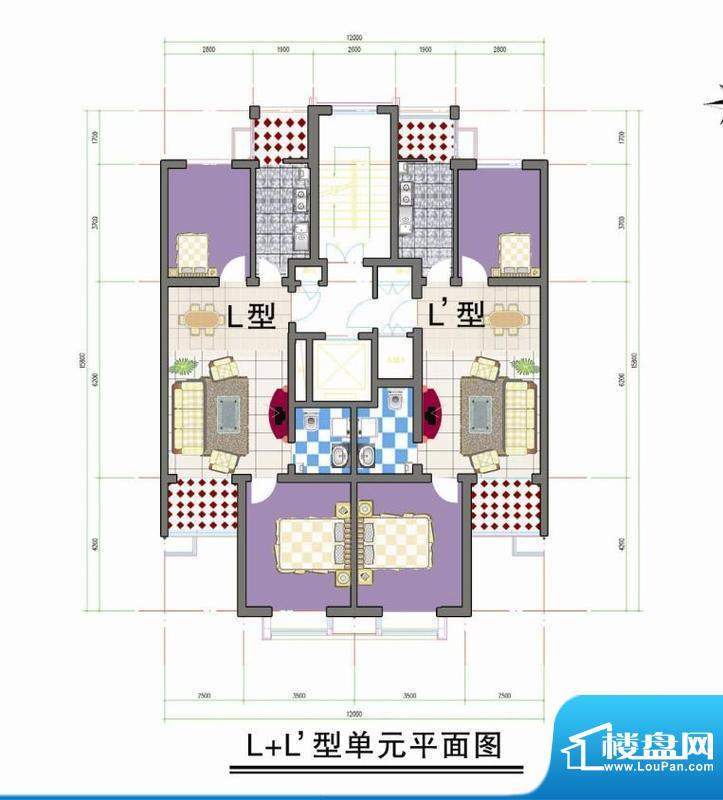 鑫阳家园L L型单元平面积:0.00m平米