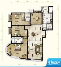 新华联运河湾户型图A-1户型 4室面积:192.05平米