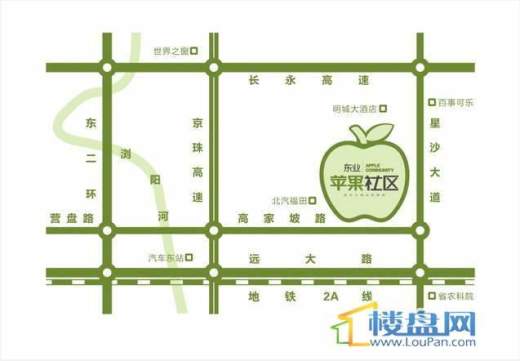 东业苹果社区交通图