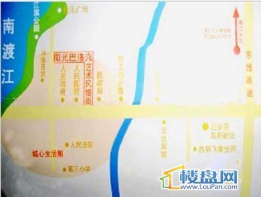 阳光巴洛克艺术风情街交通图