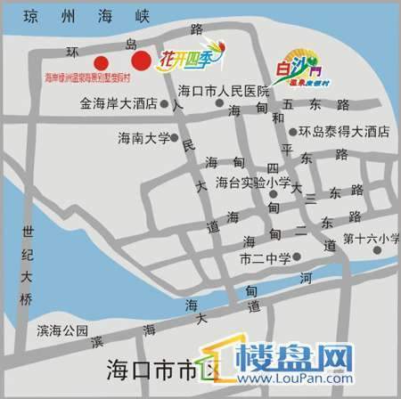 白沙门温泉度假村2期交通图