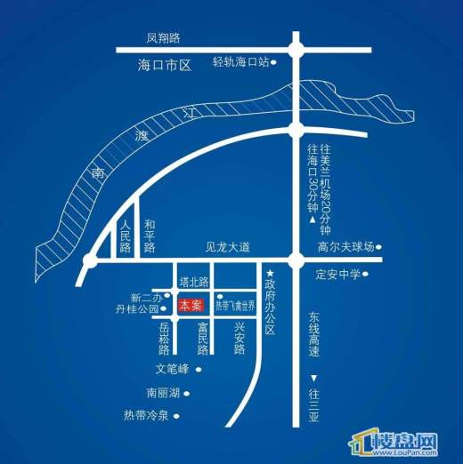 定安香榭水岸交通图