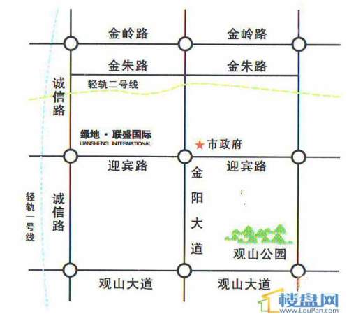 绿地联盛国际交通图