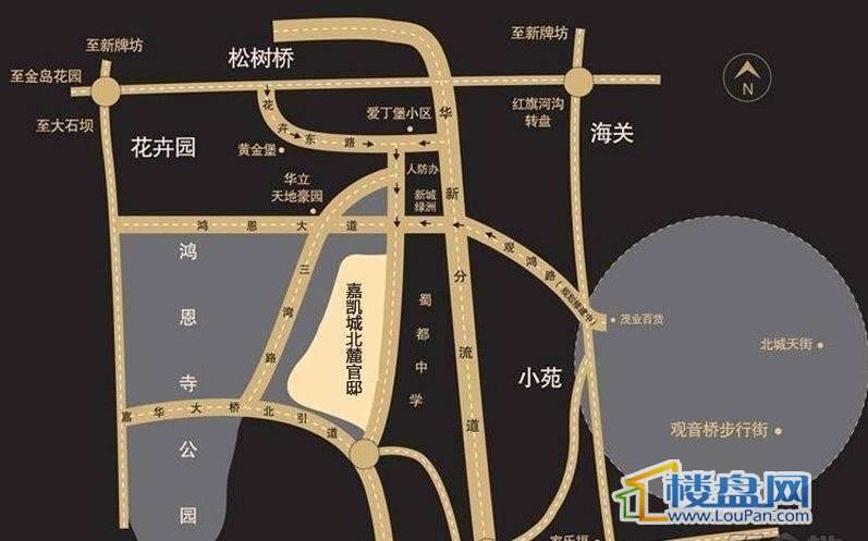 北麓官邸交通图