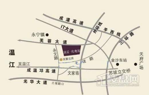 清溪玫瑰园交通图