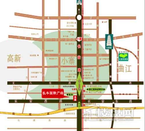 长丰国际广场交通图