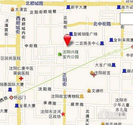 沈阳中街地一大道交通图