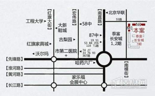 泰富长安城交通图