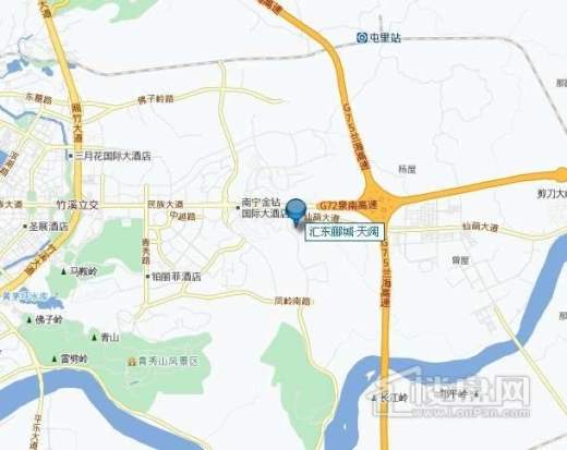 汇东郦城交通图