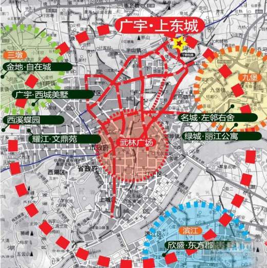 广宇·上东城商铺交通图