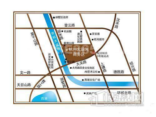远洋·杭州大运河商务区交通图
