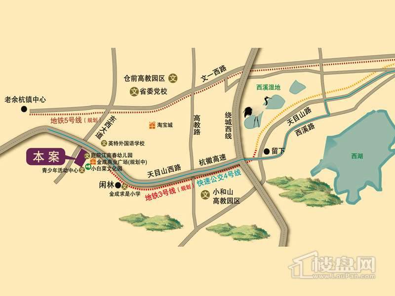 金成·江南春城·庭院深深交通图