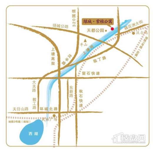 绿城·紫桂公寓交通图