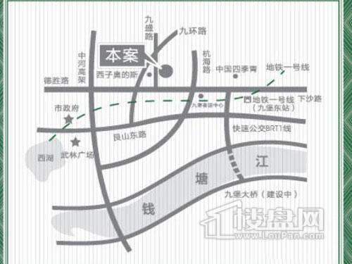绿城西子·海棠公寓商铺交通图