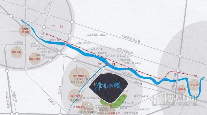 天津津南新城位置图