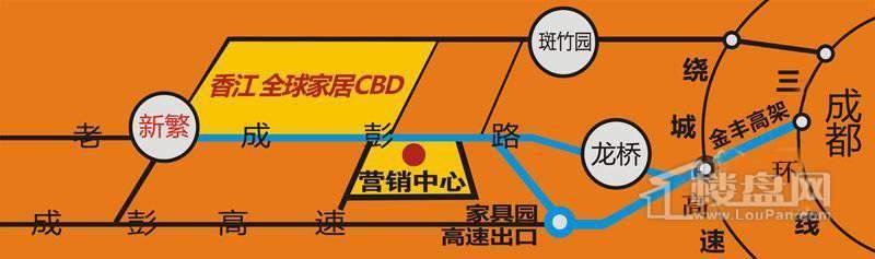 香江·全球家居CBD交通图