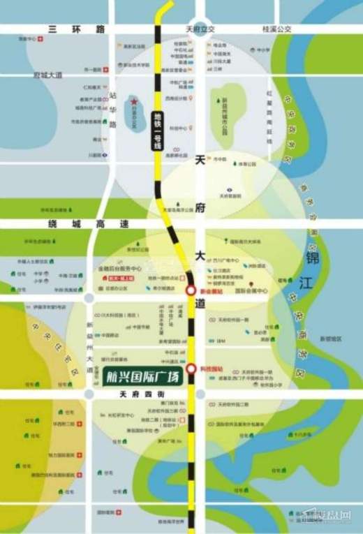 航兴国际广场交通图