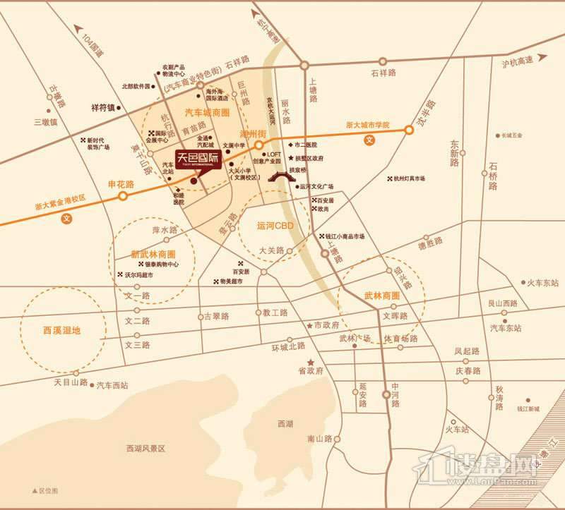 天邑国际交通图