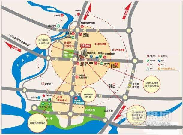 锦泰·现代城 交通图