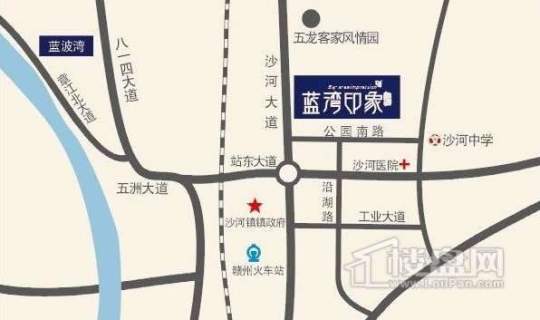 赣州恒瑞蓝湾印象交通图