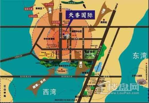 天香国际交通图