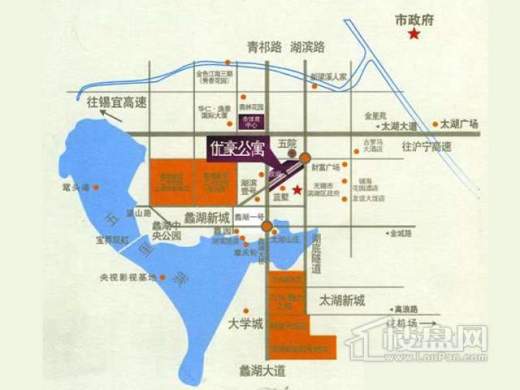 蠡湖国际公寓交通图