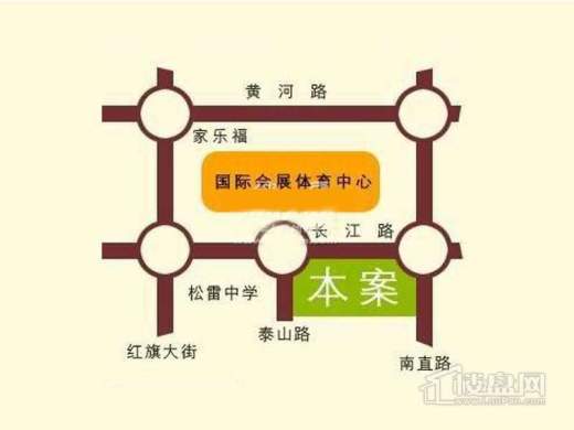 悦山国际交通图