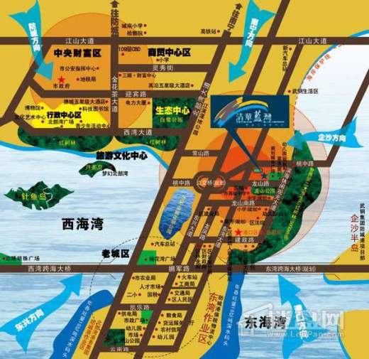 清华蓝湾交通图