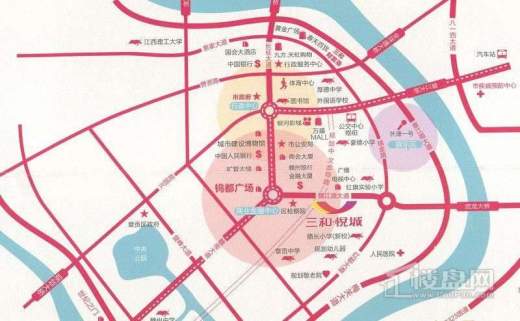 赣州三和悦城交通图