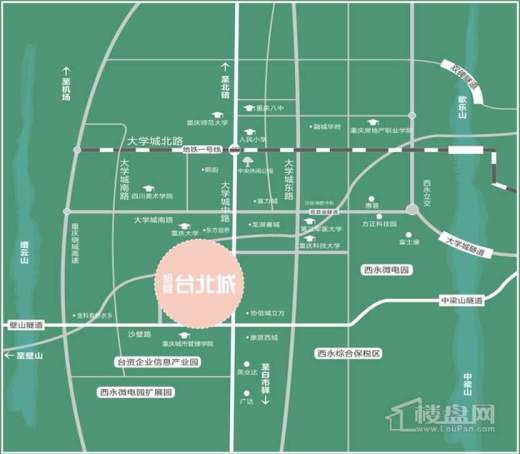 旭阳台北城交通图