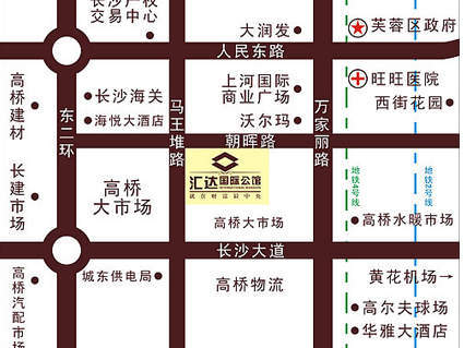 汇达大厦(汇达国际公馆)位置图