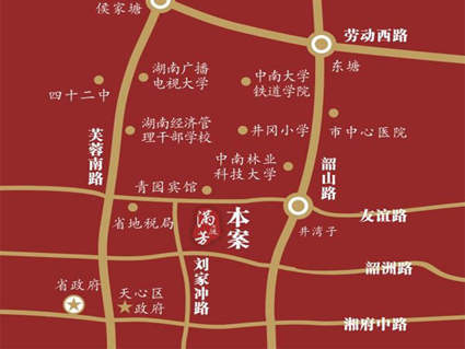 满庭芳-NONO国际公寓位置图