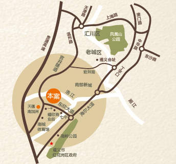 隆鑫·港湾国际-滨江商业街位置图