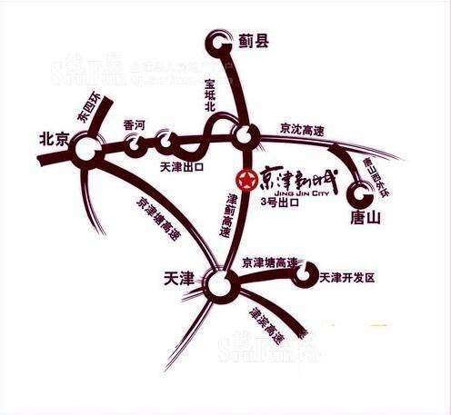 京津新城别墅位置图