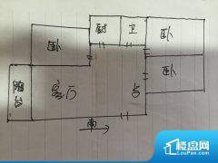 3室1厅1卫 南北 124.00㎡