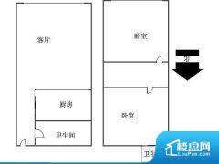 2室1厅1卫 南 72.70㎡