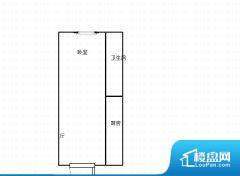 1室1厅1卫 东北 50.00㎡