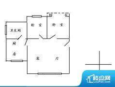 2室2厅1卫 南北 76.00㎡