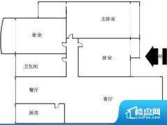 3室2厅1卫 南北 80.00㎡