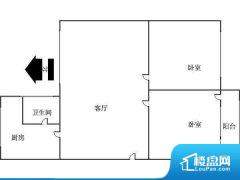 2室1厅1卫 东 51.00㎡