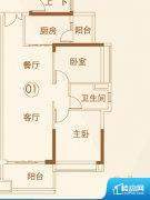 2室2厅1卫 西北 90.00㎡