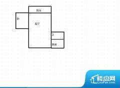 1室1厅1卫 南 36.00㎡