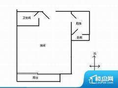 1室1厅1卫 西 54.00㎡