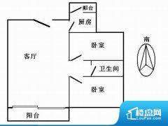 2室2厅1卫 东南 68.00㎡